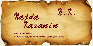 Najda Kašanin vizit kartica